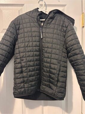 Cat & Jack Black Quilted Hooded Jacket